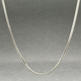 Estate 14K W Gold 1.21mm 22” Foxtail Chain