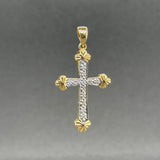 Estate 14K Y Gold 0.08ctw G-H/SI1-2 Diamond Cross Pendant