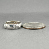 Estate Tiffany & Co. 18K W Gold 0.25ctw G-H/VS2-SI1 Diamond Streamerica Ring