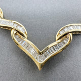 Estate 18K Y Gold 2.10ctw G-H/SI1-2 Diamond Chevron Necklace