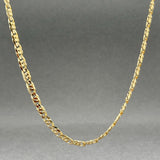 Estate 14K Y Gold 3.3mm 22” Fancy Curb Link Chain