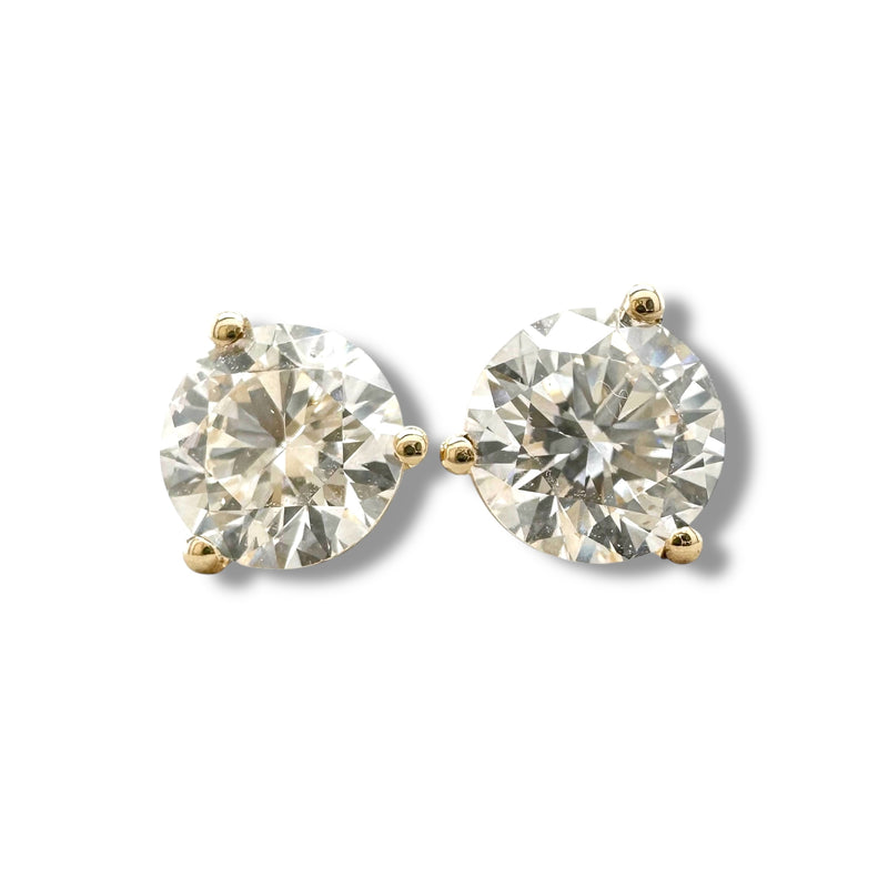 14K Y Gold 1.00ctw F/VS1 Lab-Created Diamond Martini Set Earrings