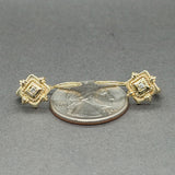 Estate 14K Y Gold 0.04ctw J/I2 Diamond Drop Earrings