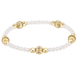 14K Yellow Gold Filled Purpose Dignity 6mm Simulated Pearl Bracelet