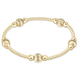 14K Yellow Gold Filled 4 6 and 2mm Classic Purpose Dignity Bead Bracelet