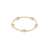 14K Yellow Gold Filled 4 6 and 2mm Classic Purpose Dignity Bead Bracelet