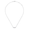 14K W Gold 0.11ctw G/SI2 Small Diamond Bar Necklace