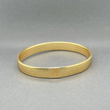 Estate 14K Y Gold Herringbone Woven Bangle Bracelet
