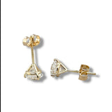 14K Y Gold 1.50ctw F/VS1 Lab-Created Diamond Martini Set Earrings