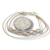 14K Y Gold 18" 0.33ctw G/SI1 Open Oval Diamond Necklace