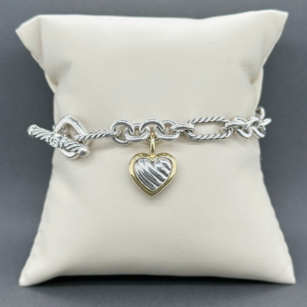Estate David Yurman SS 18 Heart Cable Collectibles Bracelet