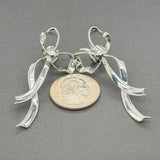 Estate SS Ribbon Earrings