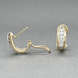 Estate 14K Y Gold 0.32ctw F-G/SI1-2 Diamond Huggie Earrings