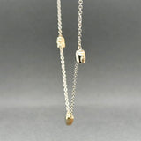 Estate 14K TT Gold Triple Heart Necklace