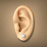 14K W Gold 2.00ctw F/VS1 Lab-Created Diamond Martini Set Earrings