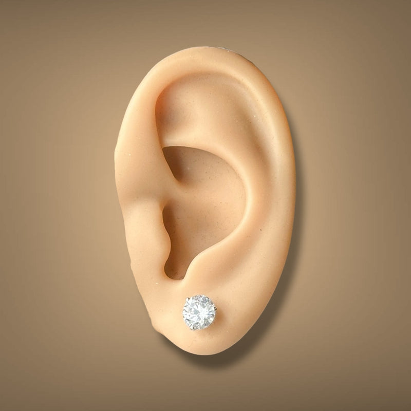 14K W Gold 2.00ctw F/VS1 Lab-Created Diamond Martini Set Earrings