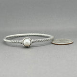 Estate David Yurman SS Chatelaine Pearl Bangle Bracelet