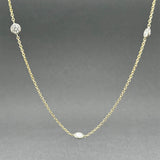 Estate 14K Y Gold 1.26ctw I-J/SI1-I1 Diamond By The Yard Necklace