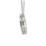 SS 1.00ct F-G/VS2 Lab Created Diamond Circle Pendant with Box 18"Chain