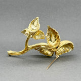 Estate Cartier 18K Y Gold 0.42ctw Diamond Flower Brooch