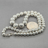 Estate Tiffany & Co. SS Graduated Beaded Necklace