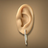 14K Y Gold 0.48ctw Diamond Hoop Earrings