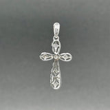 Estate 14K W Gold 0.04ct K/I2 Diamond Cross Pendant