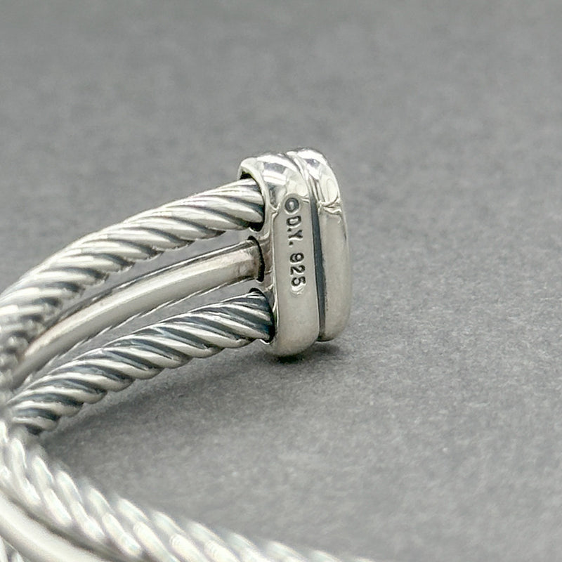 Estate David Yurman SS 0.13ctw G-H/SI1-2 Diamond Crossover Bracelet