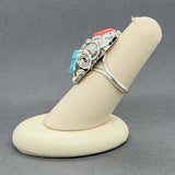 Estate SS Turquoise & Coral Southwest Ring