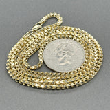Estate 14K Y Gold 2.52mm 24” Foxtail Chain