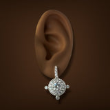 Estate Judith Ripka SS CZ Diamonique Drop Earrings