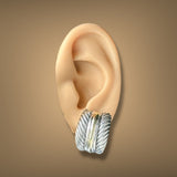 Estate David Yurman SS 14 Cable Earrings