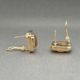Estate 14K Y Gold Citrine Earrings