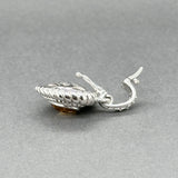 Estate Judith Ripka SS Citrine & CZ Heart Enhancer Pendant