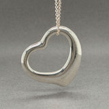 Estate Tiffany & Co. SS Peretti 35.5mm Open Heart Pendant