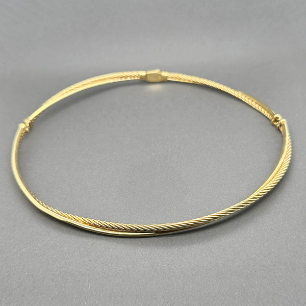 Estate David Yurman 18K Y Gold Crossover Collar Necklace