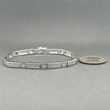 Estate 18K W Gold 0.28ctw H-I/SI1-2 Diamond Bracelet