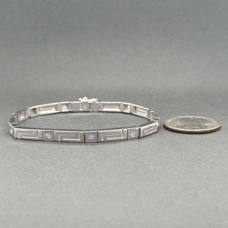 Estate 18K W Gold 0.28ctw H-I/SI1-2 Diamond Bracelet