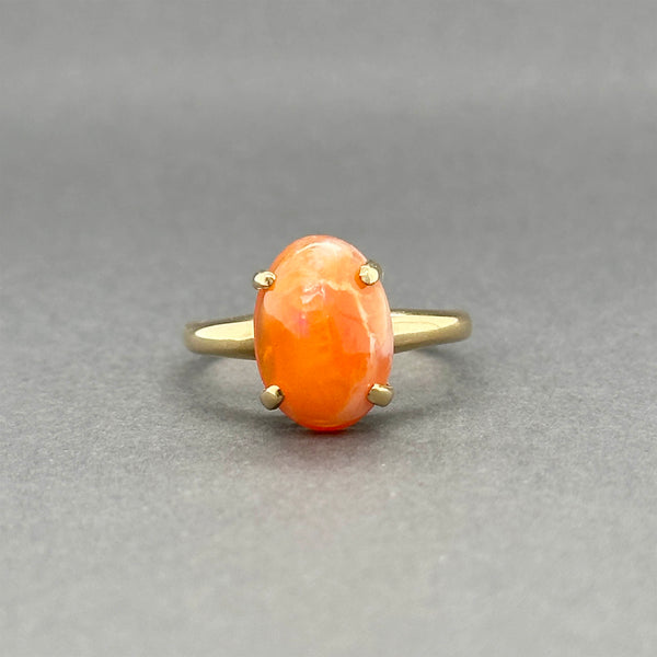 Estate 14K Y Gold 3.63ct Fire Opal Ring