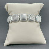 Estate David Yurman SS 1.51ctw Diamond Chiclet Bracelet