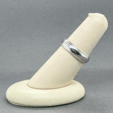 Estate 14K W Gold 5.4mm Polished Milgrain Ring