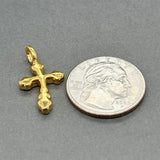 Estate 24K Y Gold 25.91mm Cross Pendant