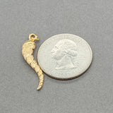 Estate 18K Y Gold 33mm Spiral Italian Horn Pendant