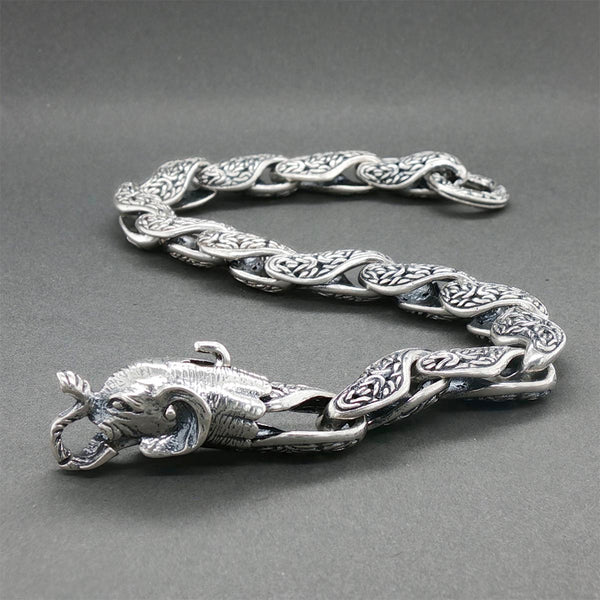 Estate SS Filigree S Link Elephant Bracelet