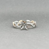 Estate 14K TT Gold 0.19ctw Diamond Eng. Ring Semi-Mount