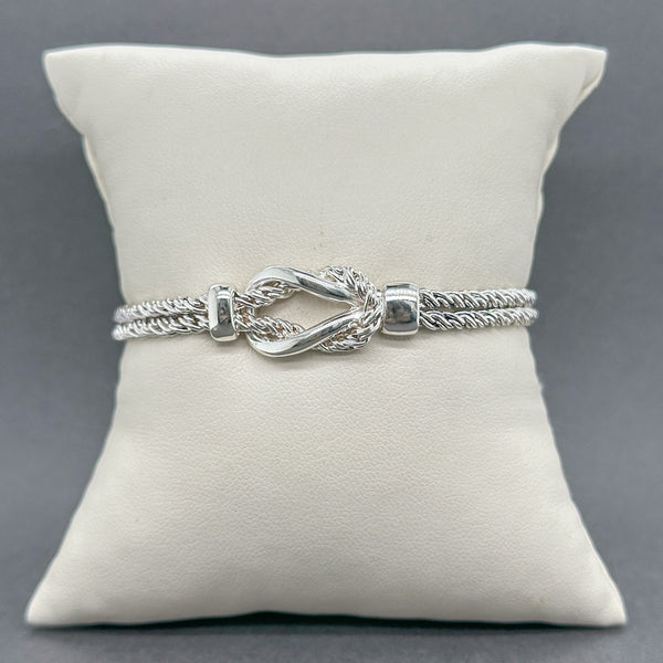 Estate Tiffany & Co. SS Love Knot Double Rope Bracelet