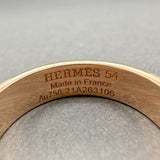 Estate Hermes 18K R Gold Diamond Small Kelly Ring