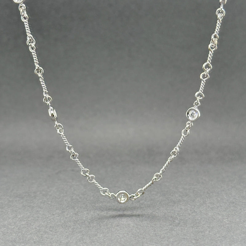 Estate Robert Coin 18K W Gold 0.28ctw G-H/SI1-2 Diamond By The Yard Necklace