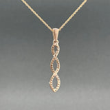 Estate 10K R Gold 0.09ctw Brown-H/SI1-2 Diamond Pendant