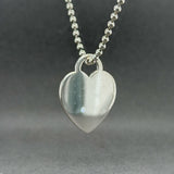 Estate Tiffany & Co. SS Heart Tag 34” Pendant